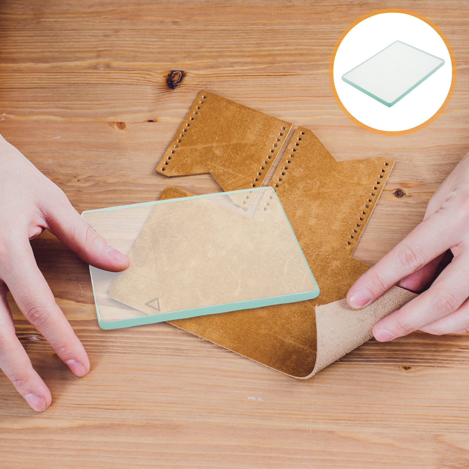 Leatherworker Block - Tempered Glass Smooth Back Burnishing Plate