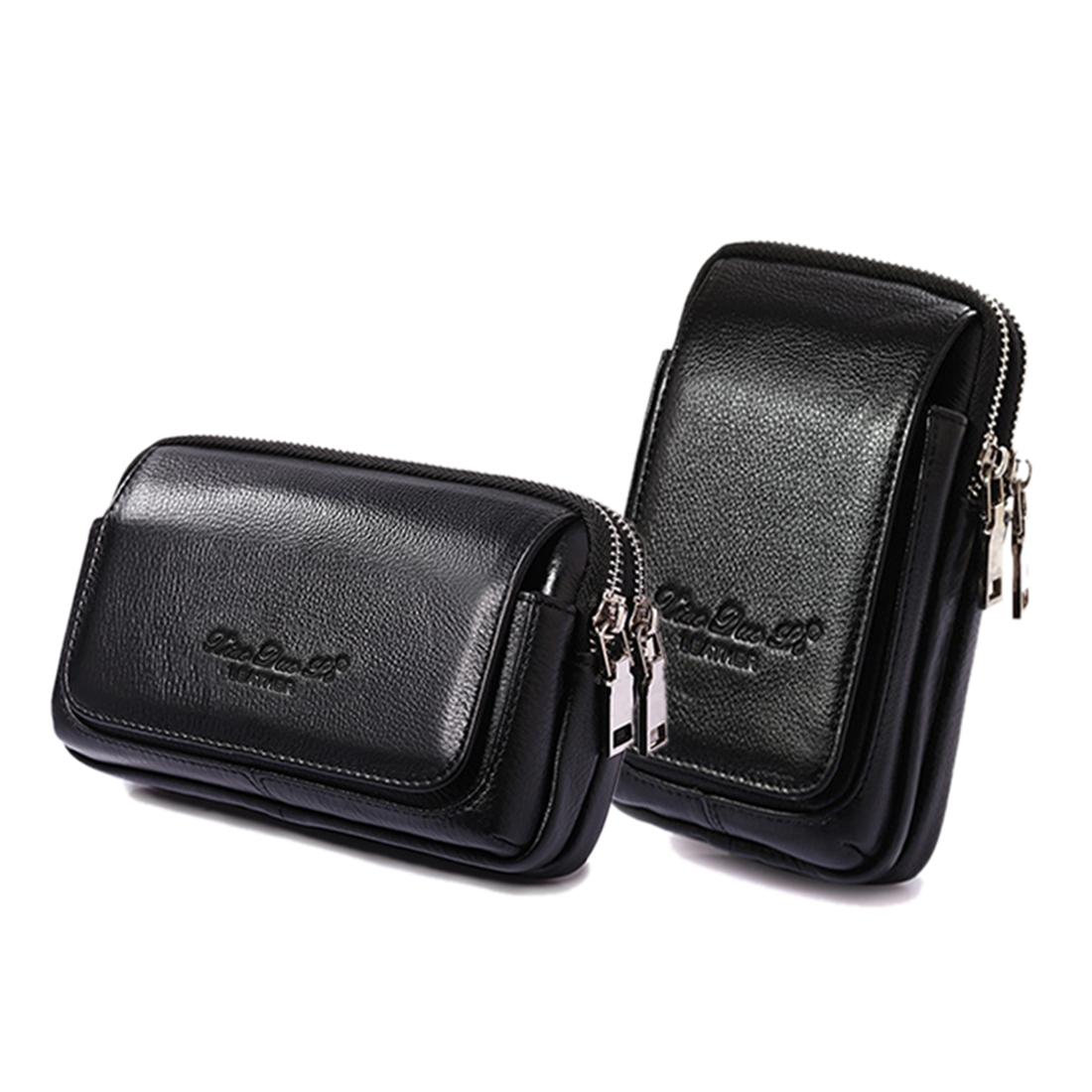 Leatherwork Belt - Men Genuine Leather Waist Fanny Pack