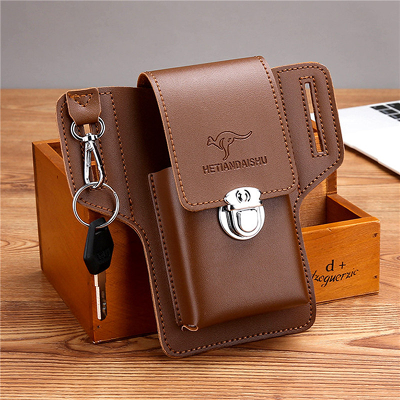 Leatherwork Belt - Phone Belt Bag For Men Bags