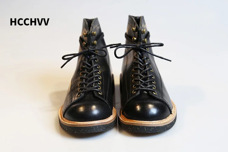 Men's Round Head Locomotive Wo - Leather Work Women Shoes ulasan dan harga