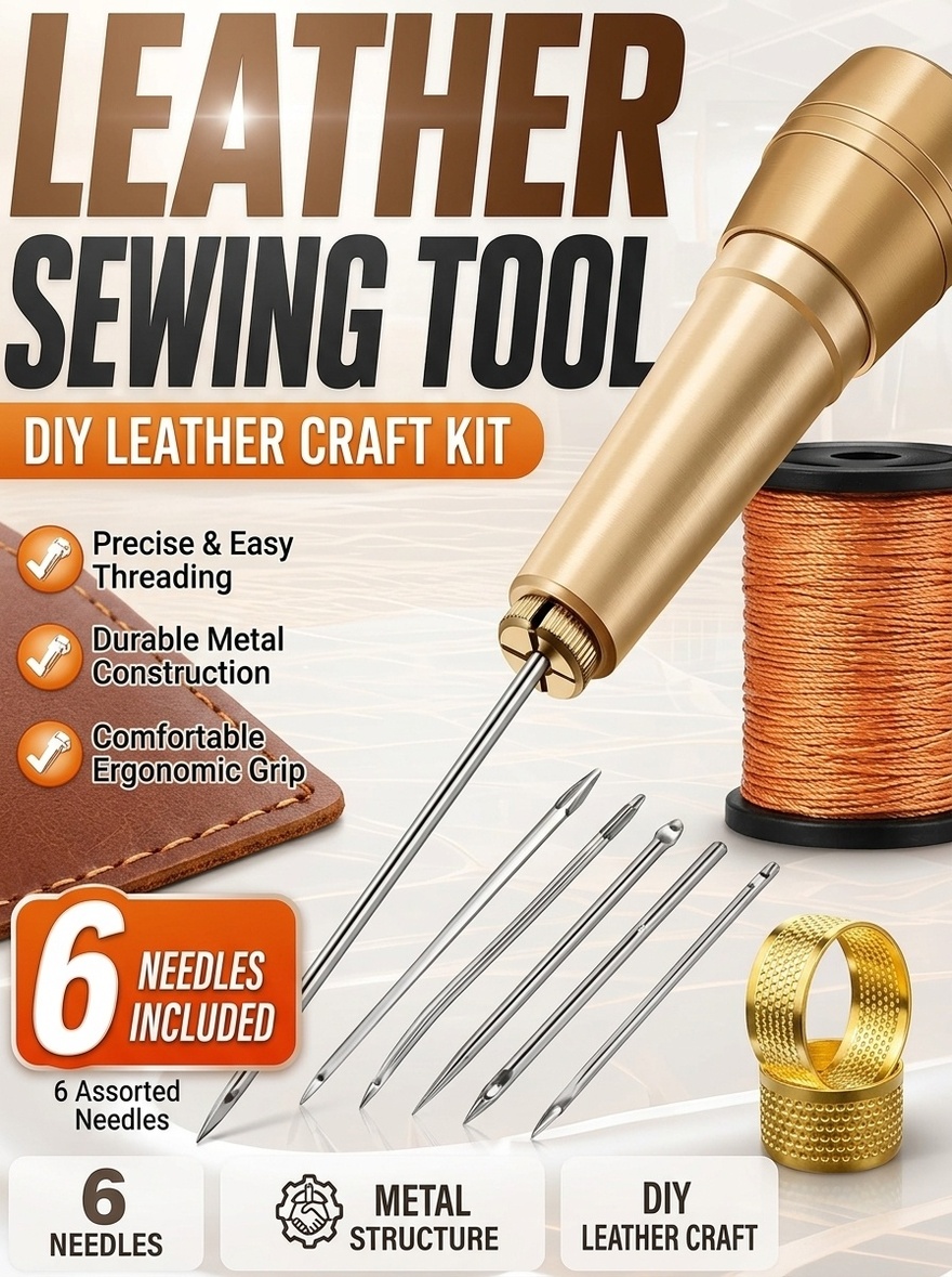 Leather Stitching Tool, Hand S - Leatherwork Awl ulasan dan harga