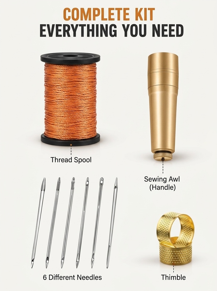 Leather Stitching Tool, Hand S - Leatherwork Awl ulasan dan harga