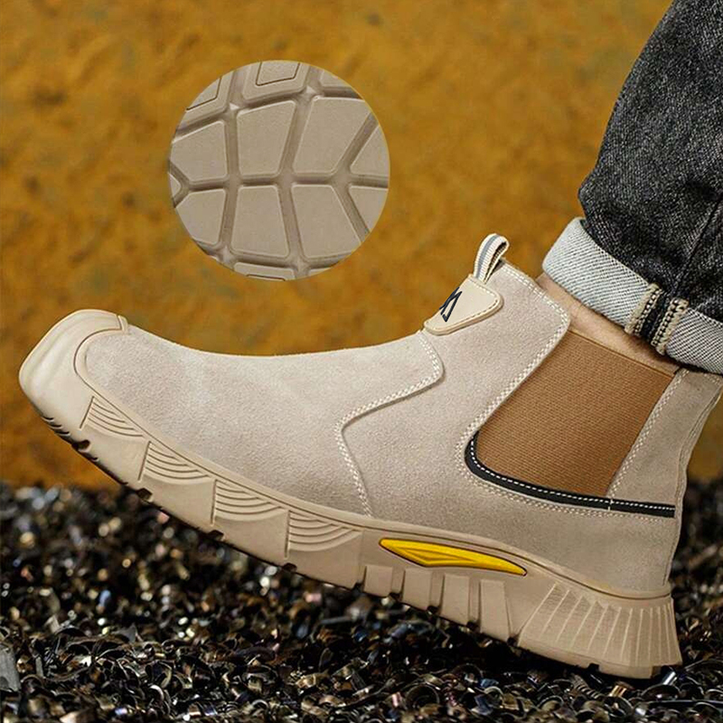 Factory Grade Men's Safety Sho - Leather Work Factory ulasan dan harga