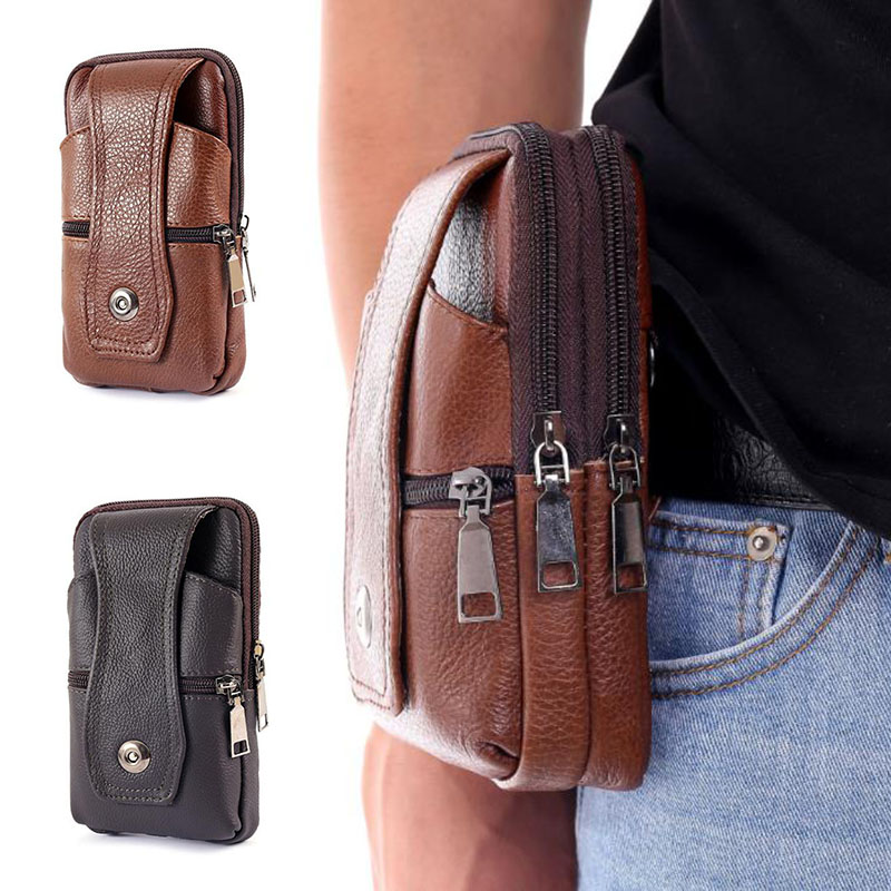 1Pcs Men Cell Phone Belt Pack  - Leatherwork Belt ulasan dan harga