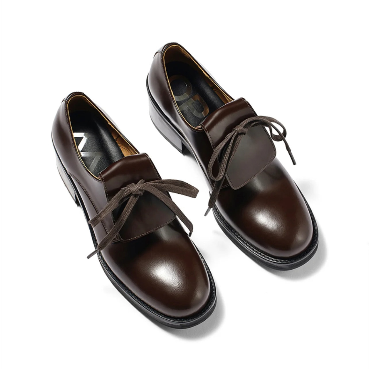 Women's Leather Lace-Up Platfo - Leather Work Outfit ulasan dan harga