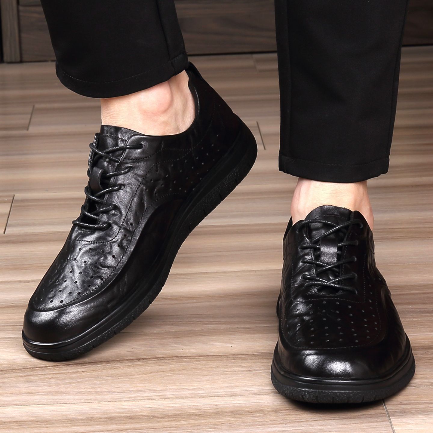 Casual Genuine Leather Shoes E - Leather Work Outfit ulasan dan harga