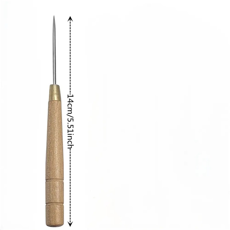 3 PCS Wooden Handle Awl Tool L - Leatherwork Awl ulasan dan harga