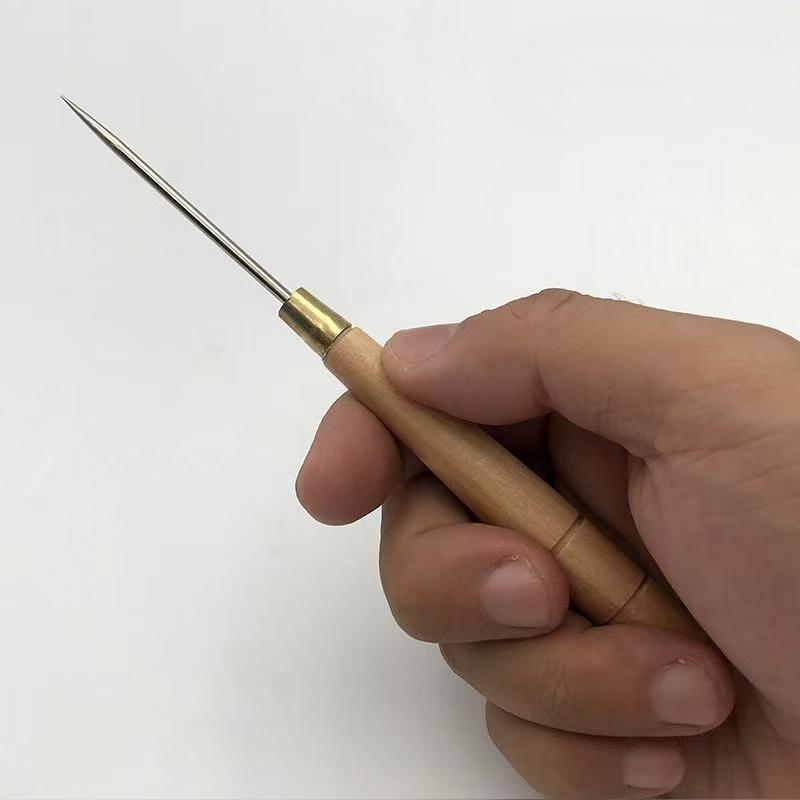 3 PCS Wooden Handle Awl Tool L - Leatherwork Awl ulasan dan harga