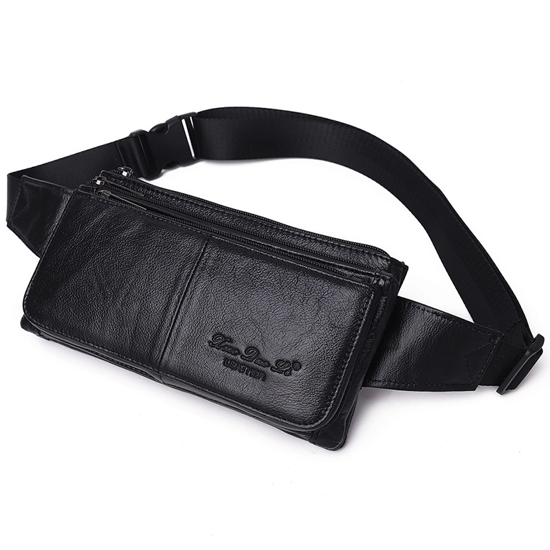 Men Waist Fanny Pack Belt Hip  - Leatherwork Belt ulasan dan harga
