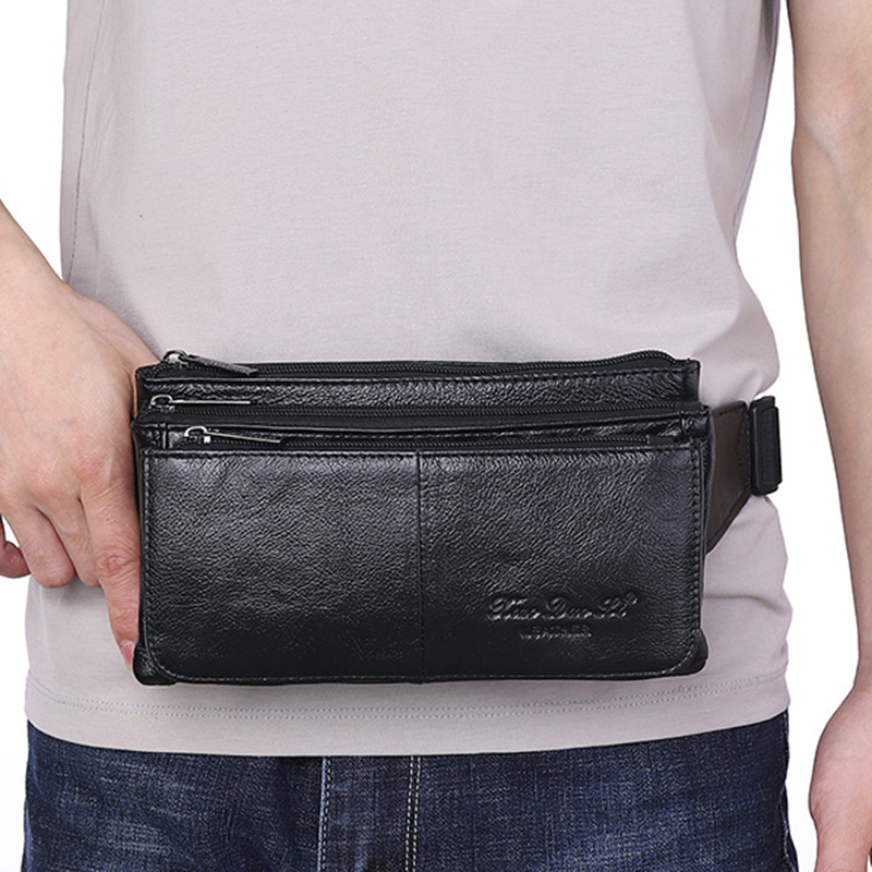 Men Waist Fanny Pack Belt Hip  - Leatherwork Belt ulasan dan harga