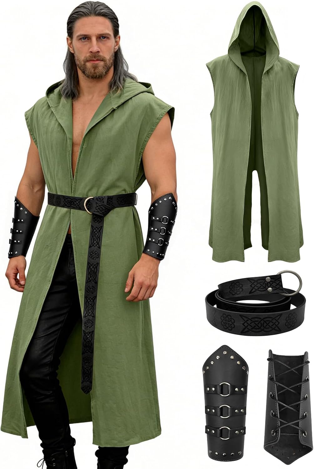 Men’s Renaissance Costume Set  - Leatherwork Belt ulasan dan harga