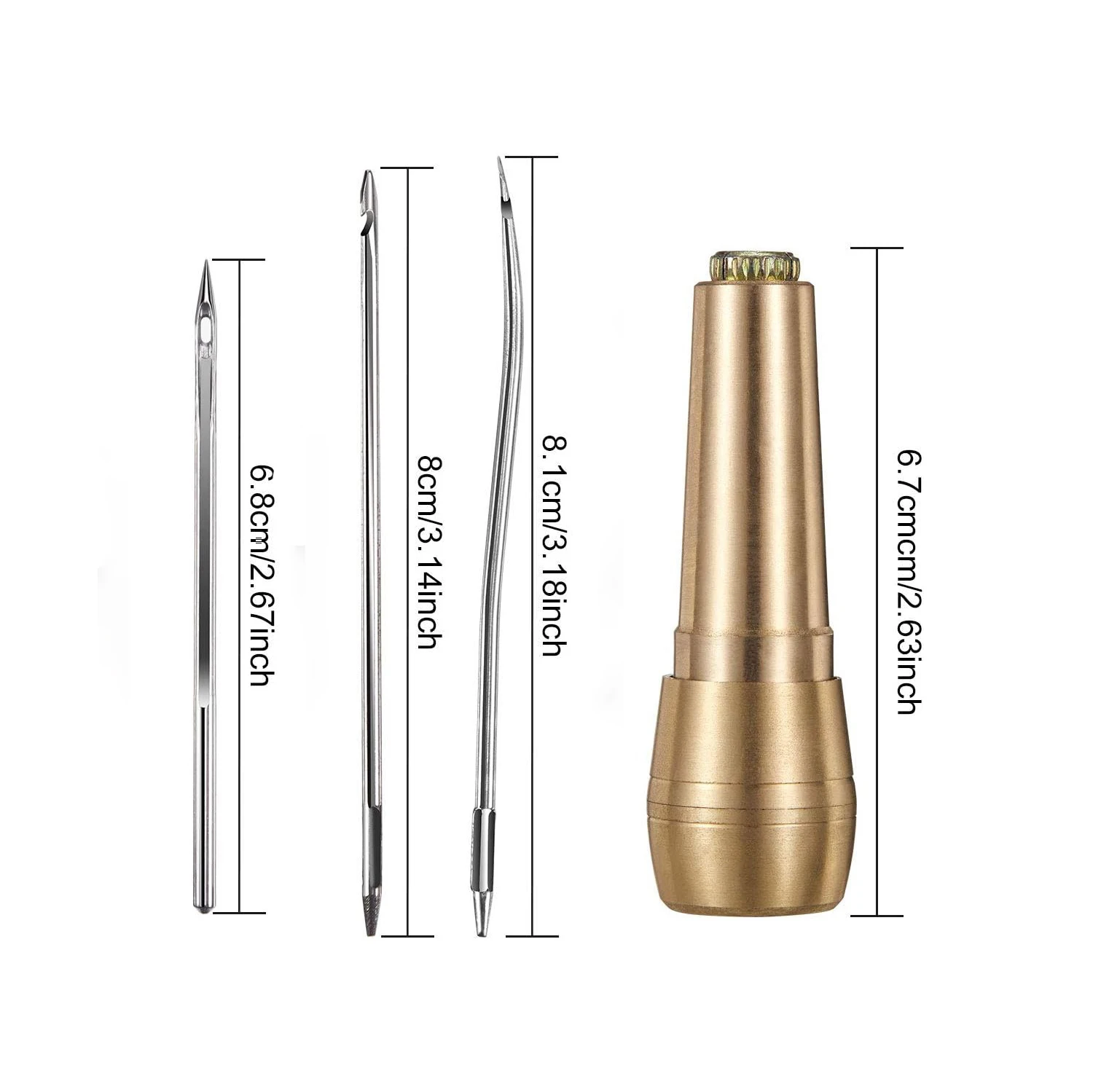 Leather Stitching Kit w/Copper - Leatherwork Awl ulasan dan harga