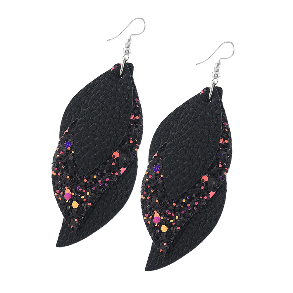 1Pair Bright Sequin Ear Drops  - Leather Work Outfit ulasan dan harga