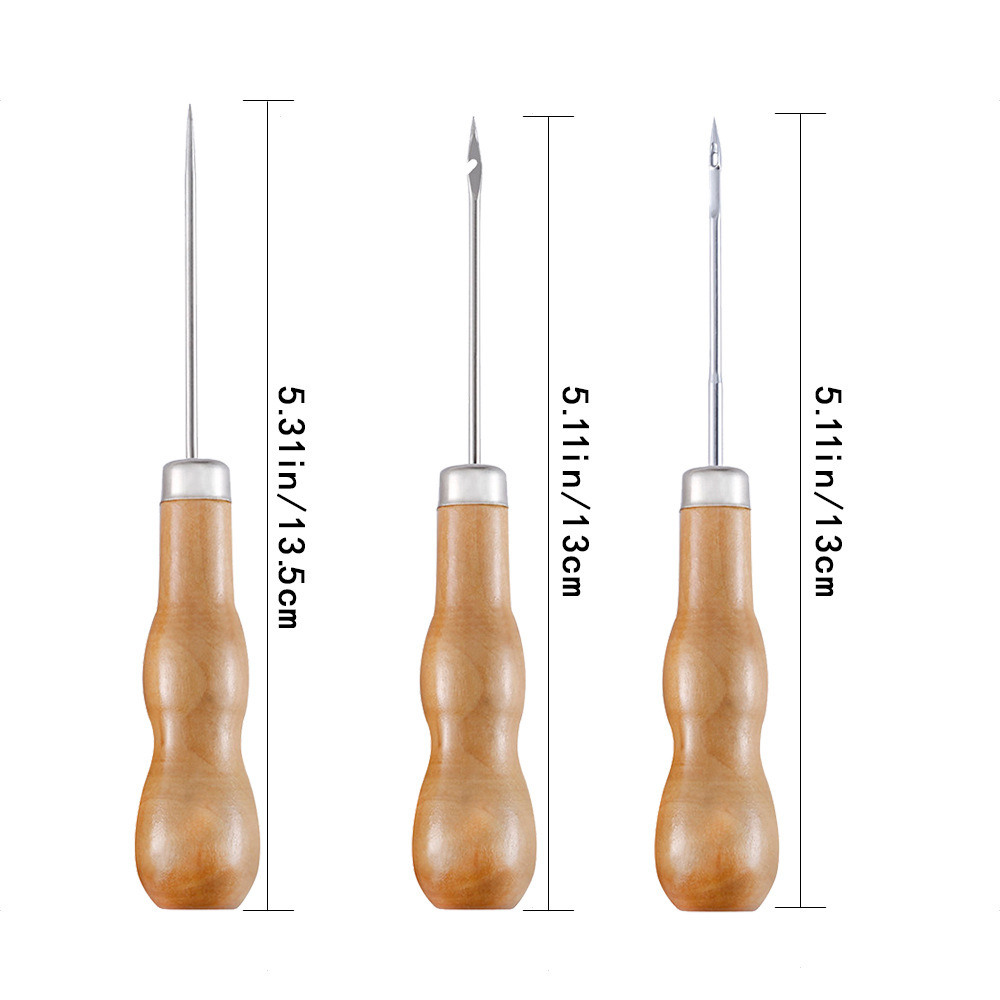 Leather Awl Wood Handle Awls S - Leatherwork Awl ulasan dan harga
