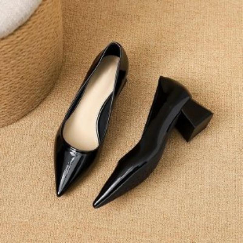2026 Spring Autumn New Patent  - Leather Work Women Shoes ulasan dan harga