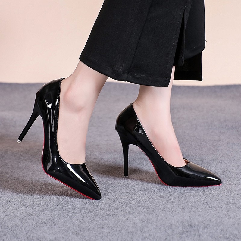 Sexy Pointed Toe Patent Leathe - Leather Work Women Shoes ulasan dan harga