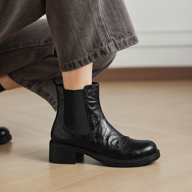 NEW Autumn Boots Women Split L - Leather Work Women Shoes ulasan dan harga