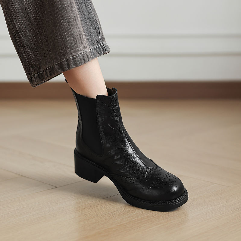 NEW Autumn Boots Women Split L - Leather Work Women Shoes ulasan dan harga