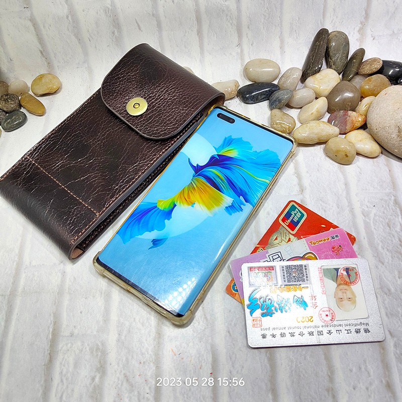 Mobile Phone Waist Bag Holster - Leatherwork Belt ulasan dan harga