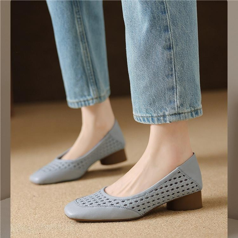 2026 New Fashion Women's Summe - Leather Work Heels ulasan dan harga