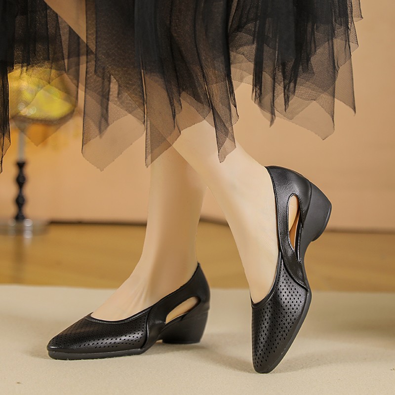 Womens Pumps Hollow Out Breath - Leather Work Outfit ulasan dan harga