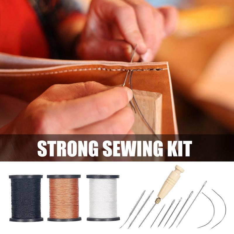 Leather Stitching Kit Heavy Du - Leatherwork Awl ulasan dan harga