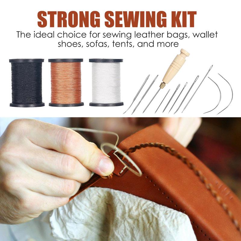 Leather Stitching Kit Heavy Du - Leatherwork Awl ulasan dan harga