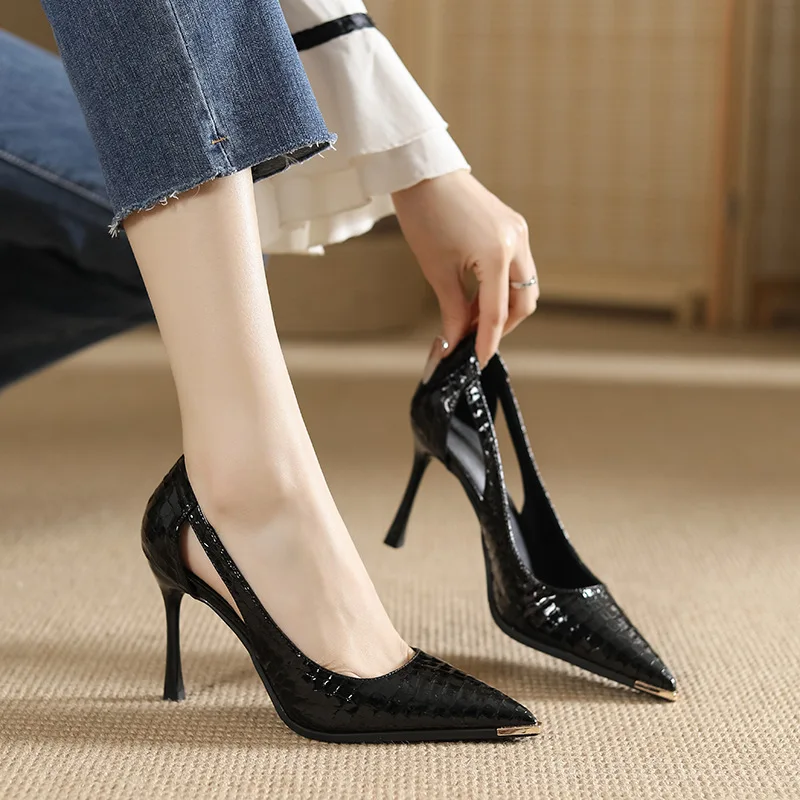 Fashion Patent Leather Women H - Leather Work Outfit ulasan dan harga