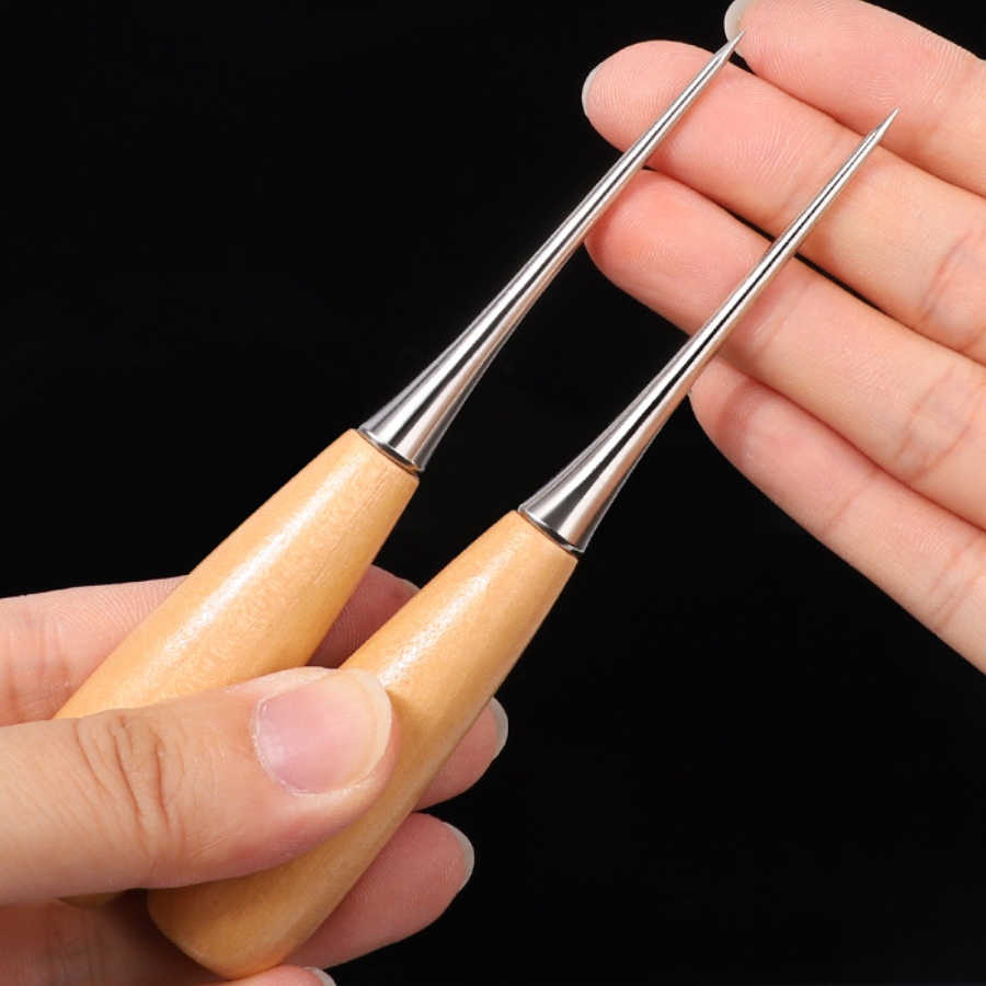 2pcs Leather Hand Stitching Aw - Leatherwork Awl ulasan dan harga