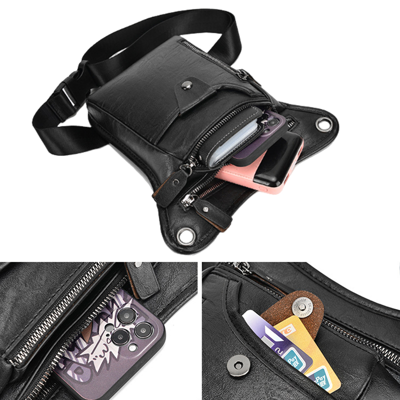Vintage Pu Leather Waist Pack  - Leatherwork Belt ulasan dan harga