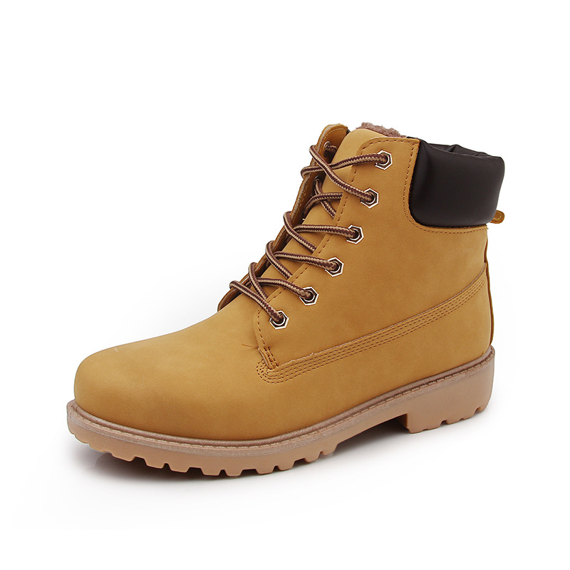 Women's Platform Boots Round T - Leather Work Women Shoes ulasan dan harga