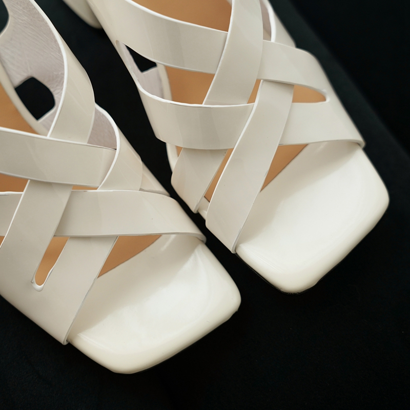 Women's new summer genuine lea - Leather Work Heels ulasan dan harga