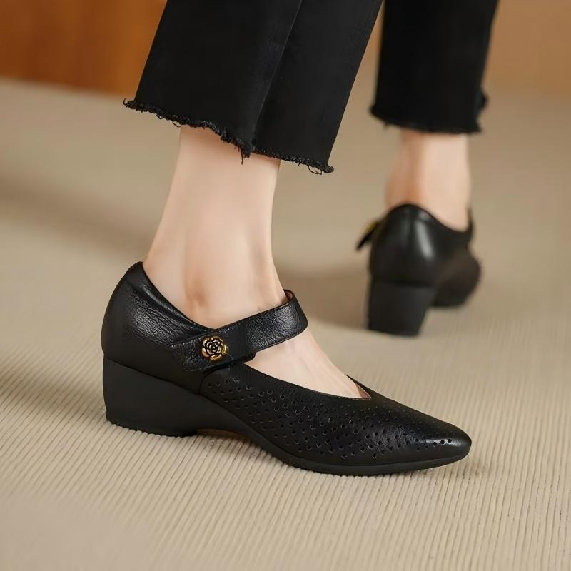 Women Summer Soft Leather Poin - Leather Work Outfit ulasan dan harga