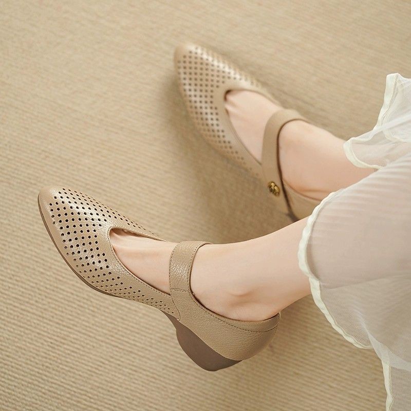 Women Summer Soft Leather Poin - Leather Work Outfit ulasan dan harga