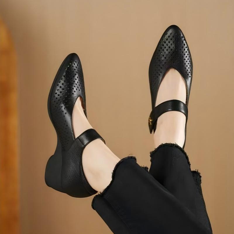 Women Summer Soft Leather Poin - Leather Work Outfit ulasan dan harga