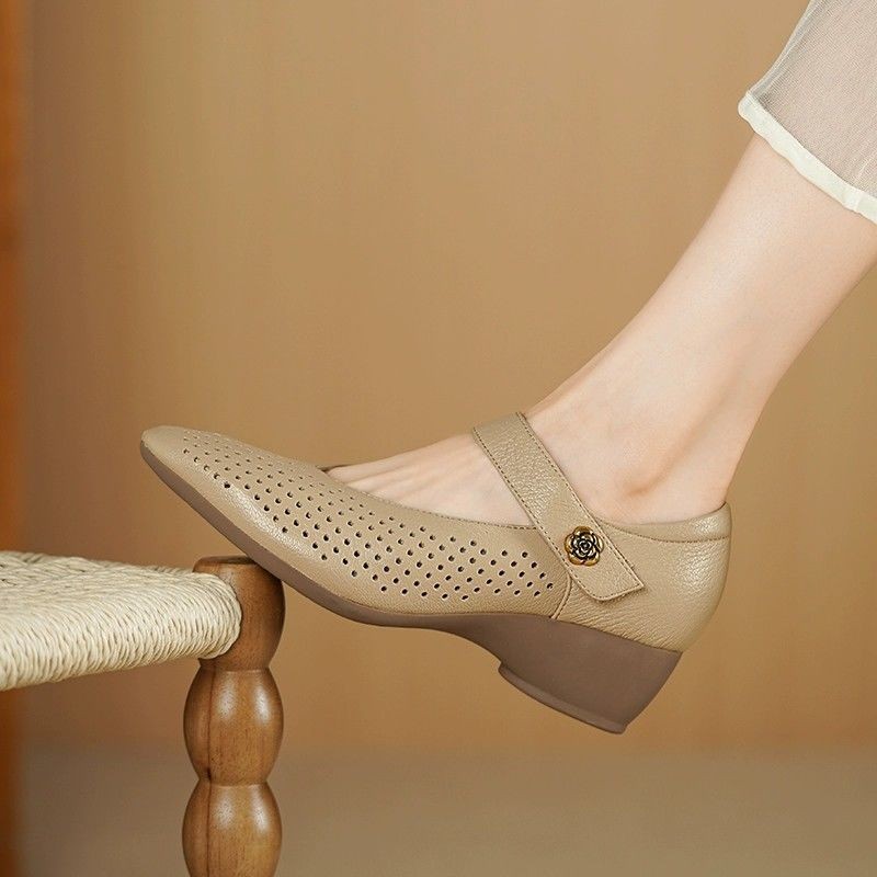 Women Summer Soft Leather Poin - Leather Work Outfit ulasan dan harga