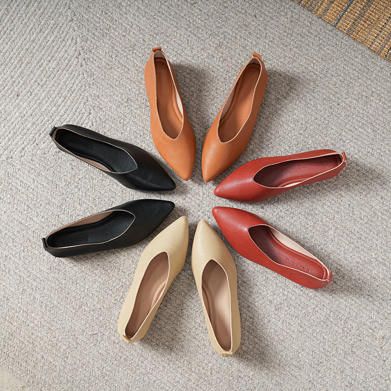Spring and Autumn Fashion New  - Leather Work Heels ulasan dan harga