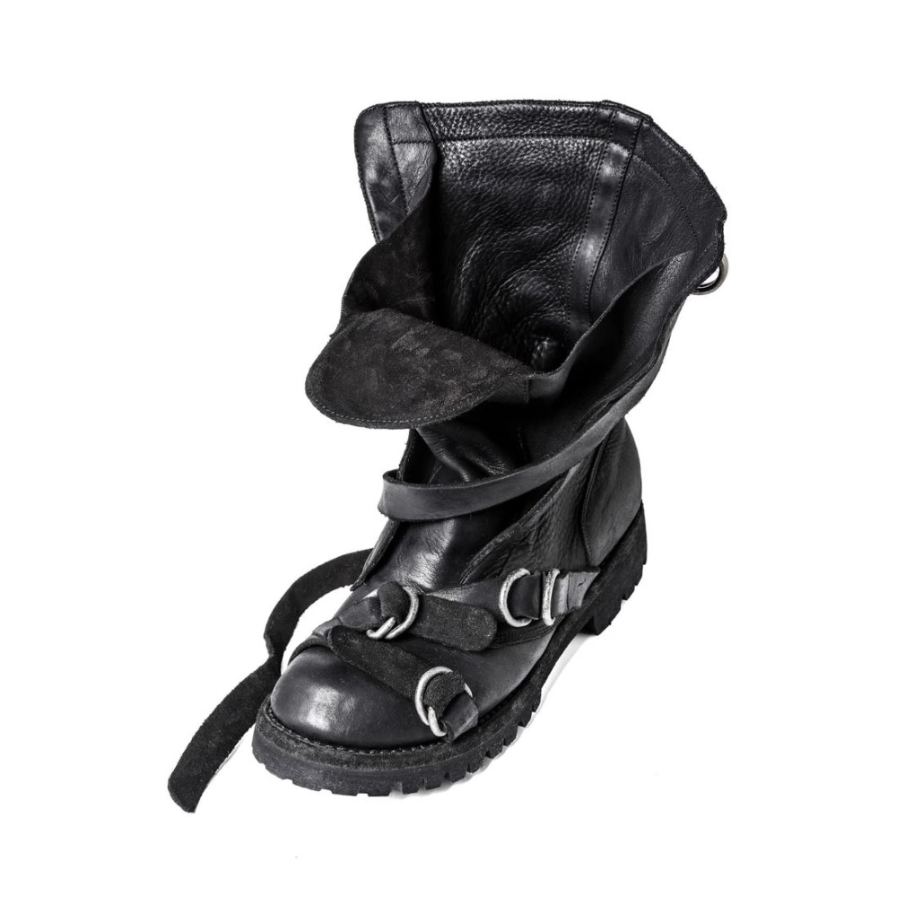 Men's Leather Motorcycle Boots - Leatherwork Belt ulasan dan harga
